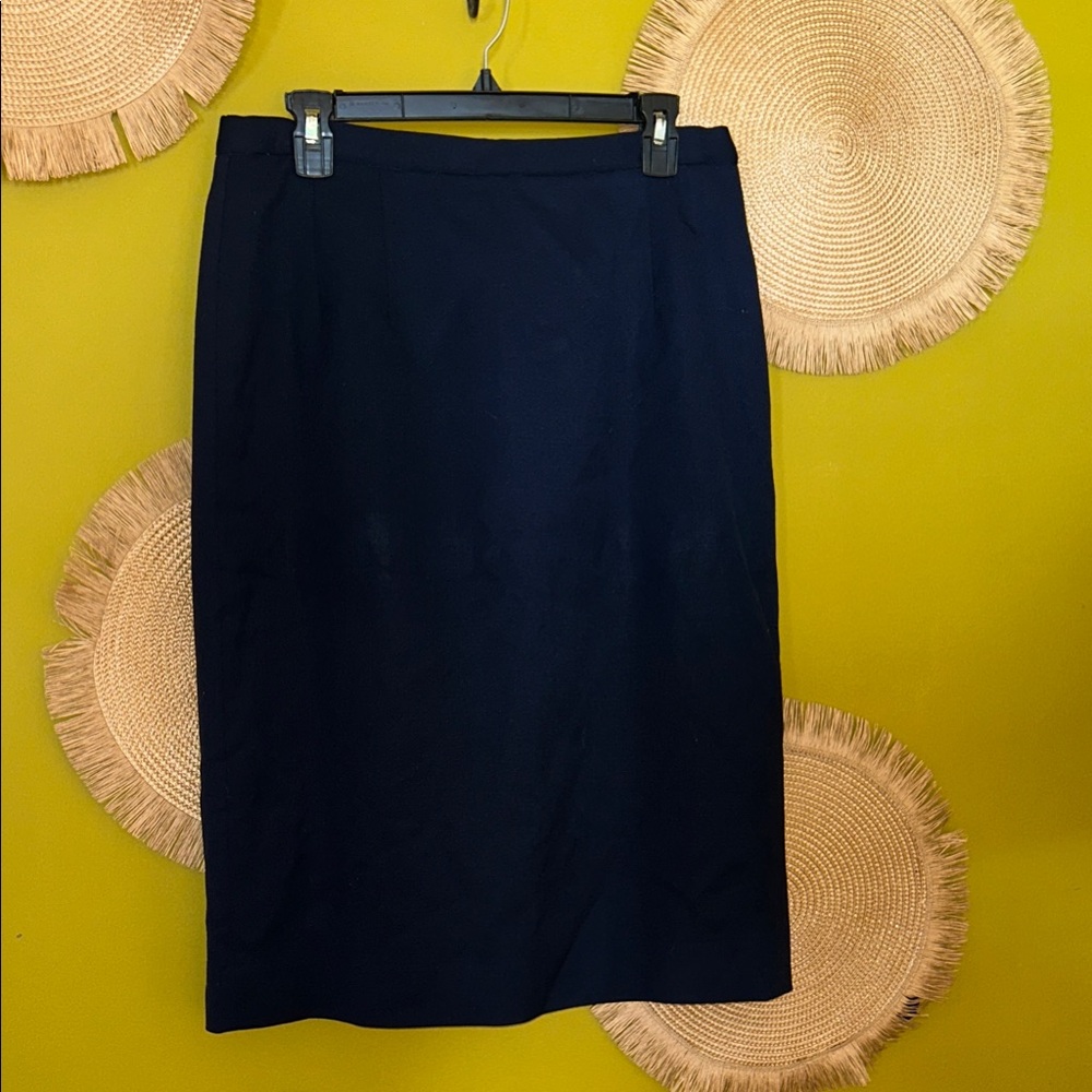 Pendleton navy blue wool pencil skirt